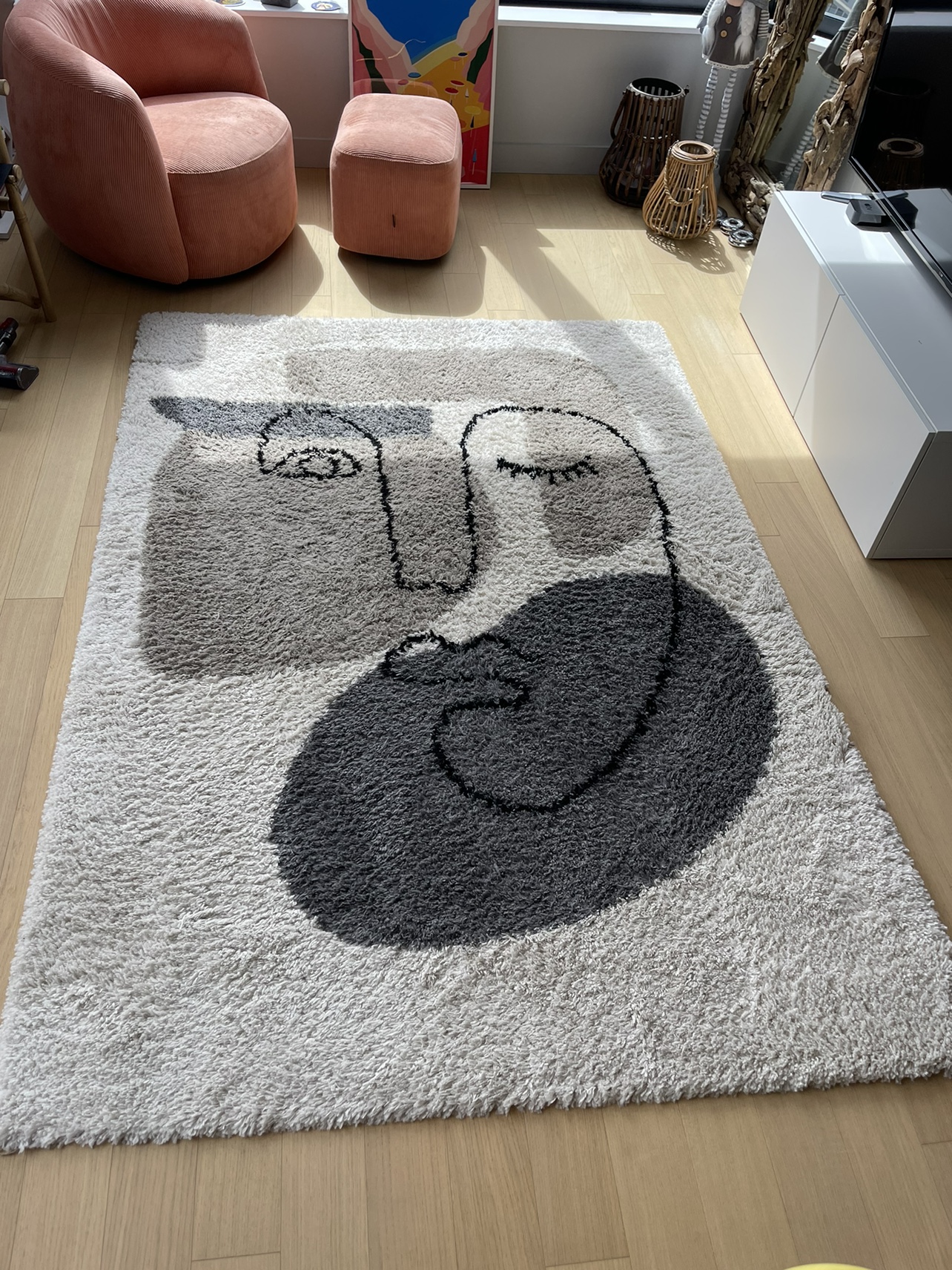 Rug 5.25x7.55 (160x230cm) Cream and pastel colors - photo 2