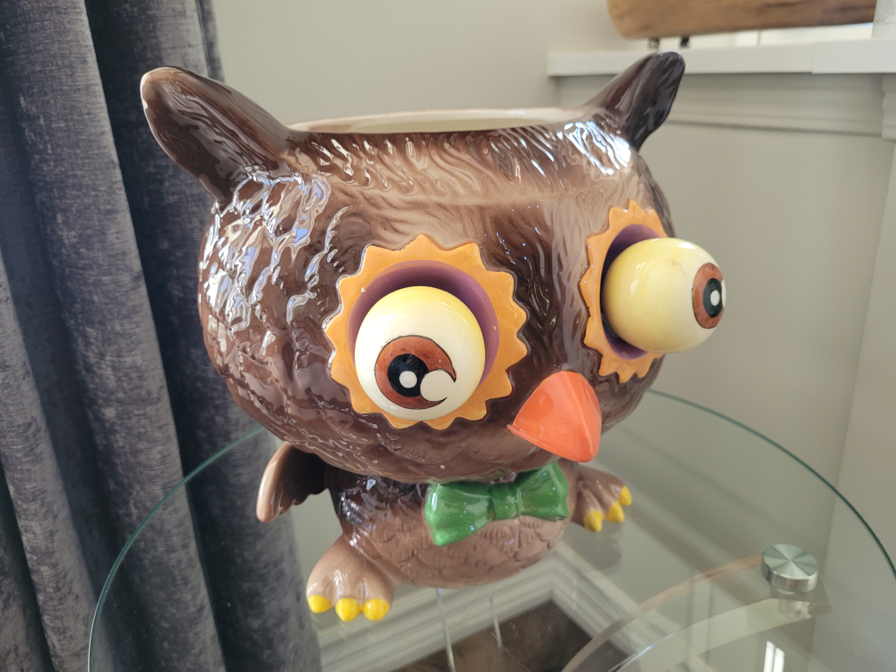 Ceramic Halloween Owl Candy Bowl