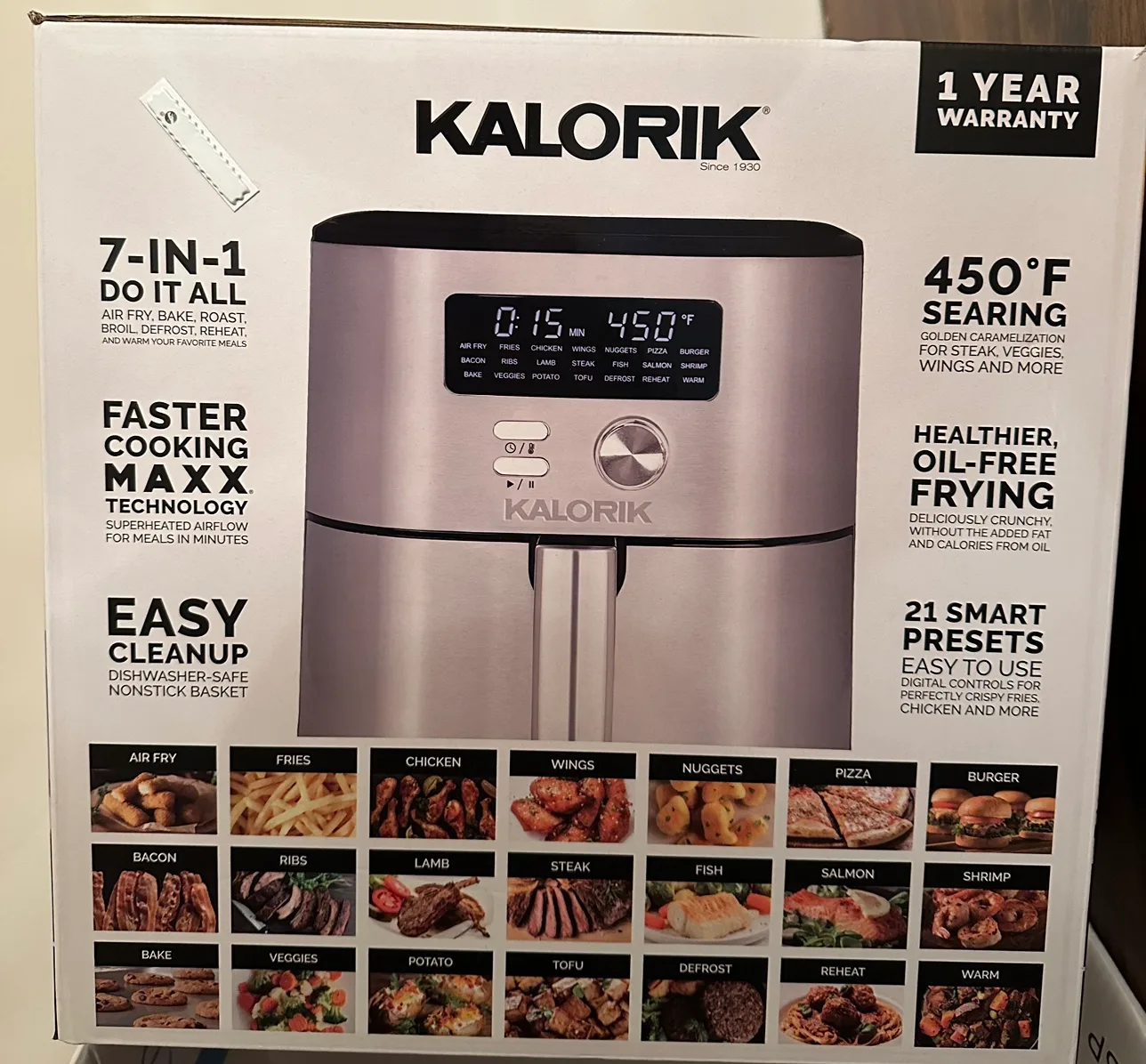 Kalorik air fryer image indicator(3)