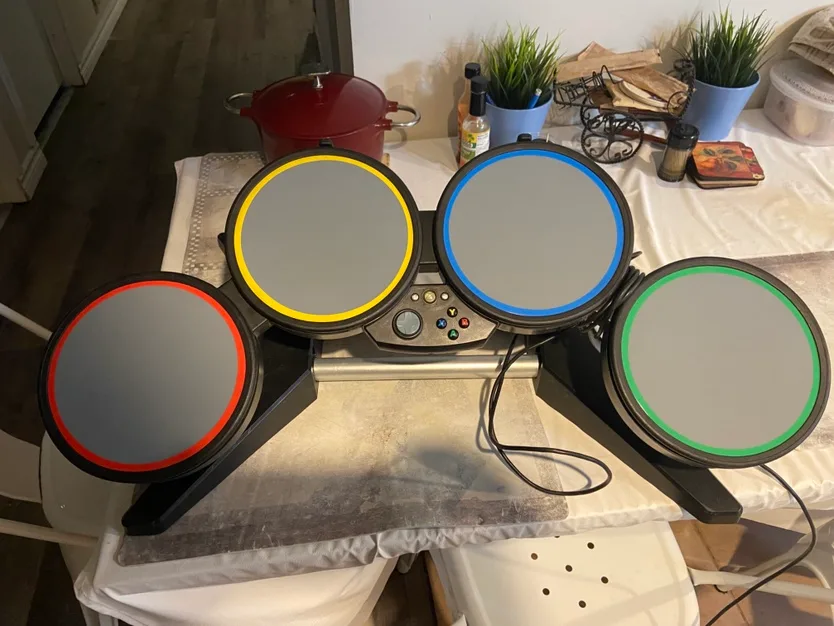 XBOX 360 Rock Band Wired Drum Set Heads ONLY NO PEDAL thumbnail
