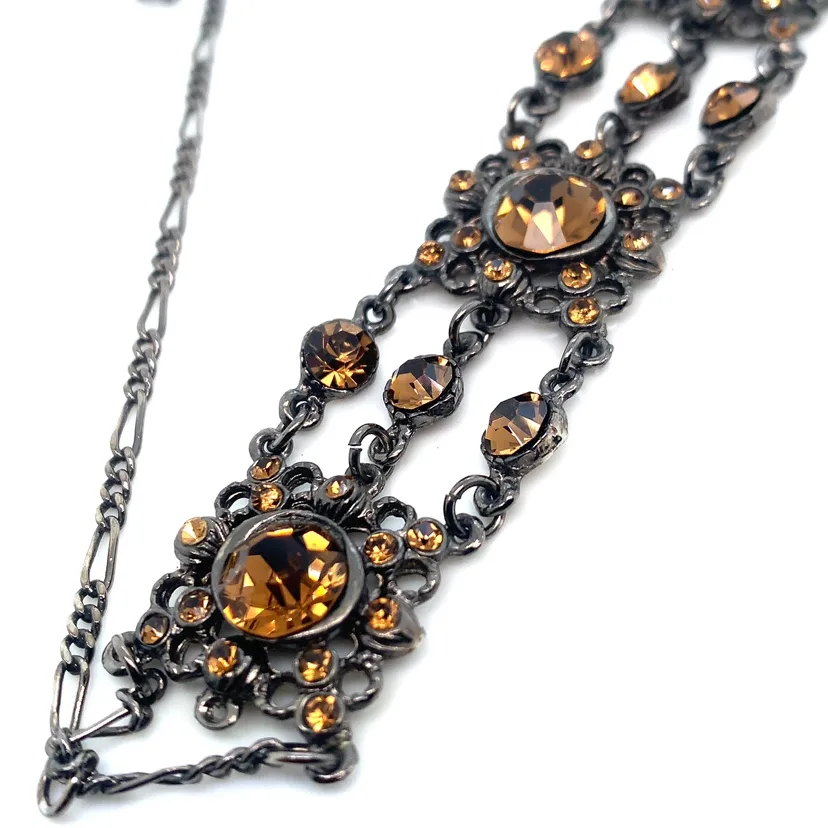 Champagne Crystal Choker Necklace image indicator(2)