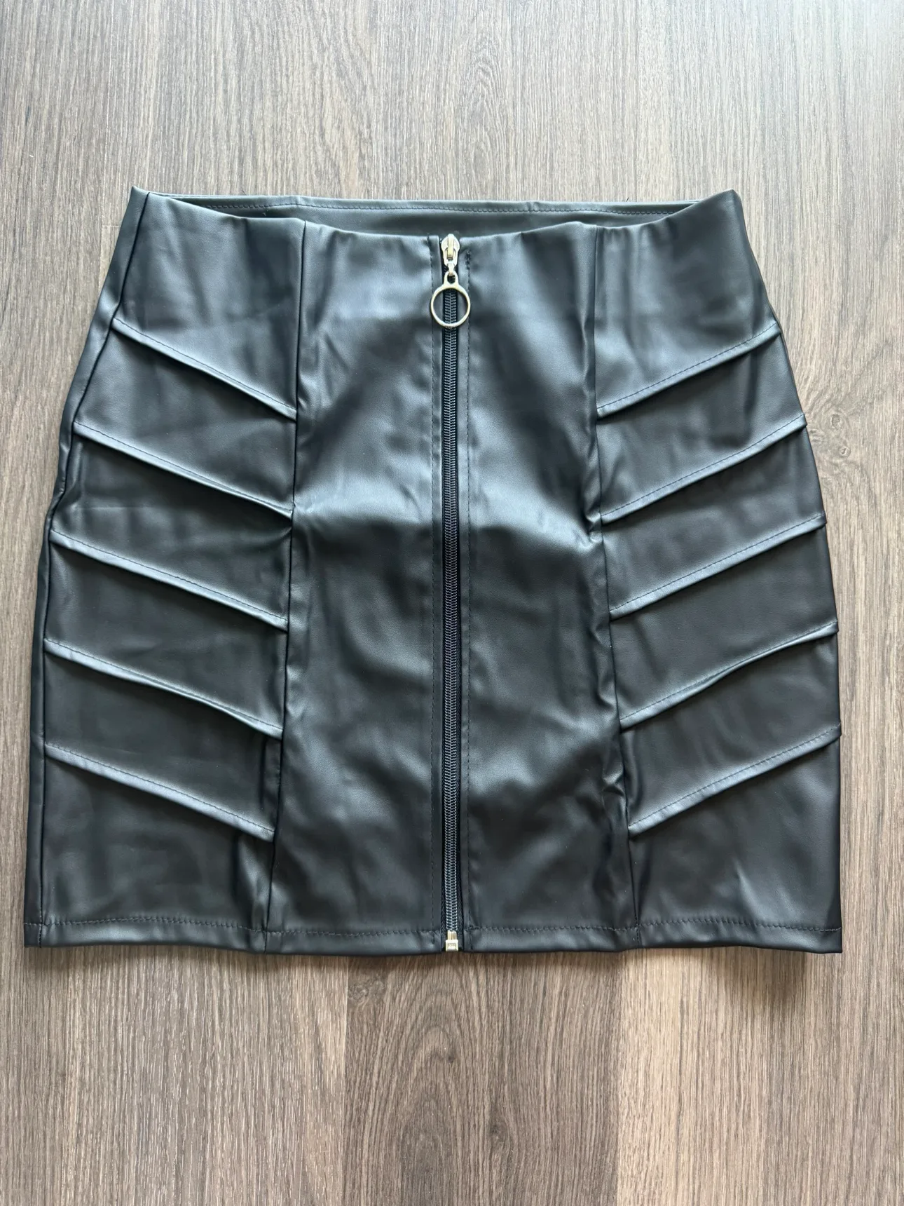 Black Faux Leather Mini Skirt thumbnail