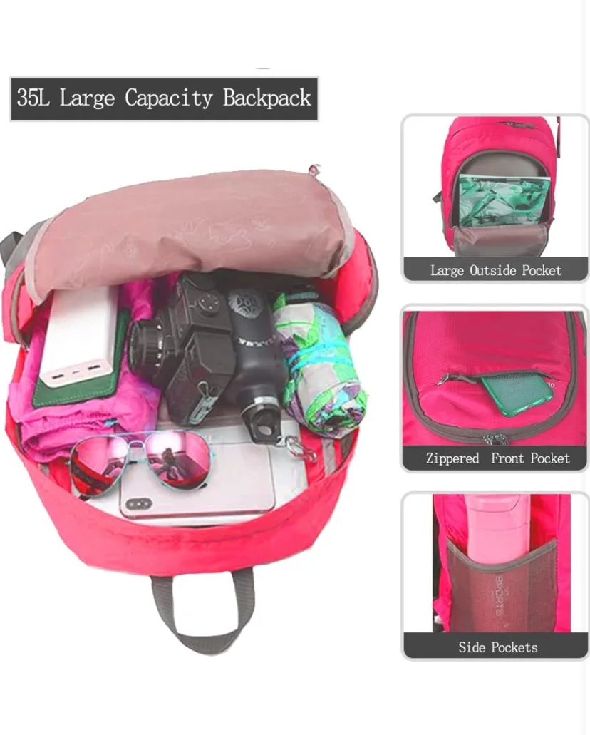 Folding Backpack - Red image indicator(4)