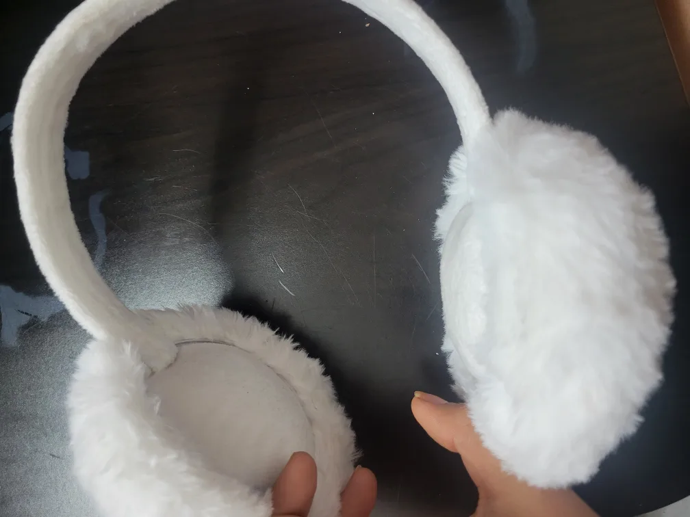 White Furry Earmuffs #freecycle thumbnail