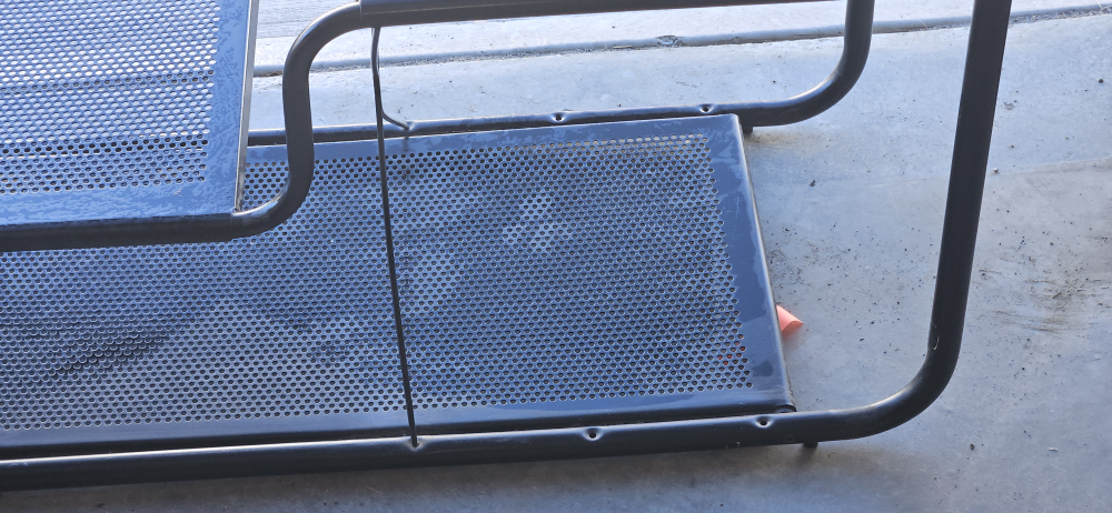 Black Metal Side TV Table - photo 2