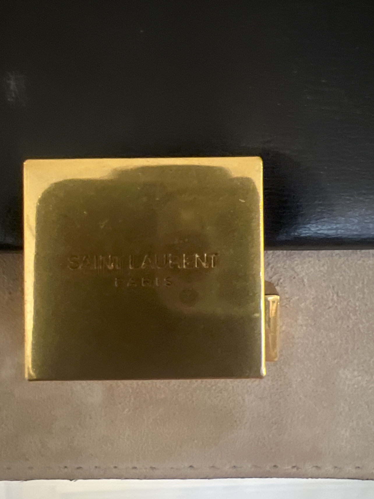 Saint Laurent Black and Beige Clutch - photo 2