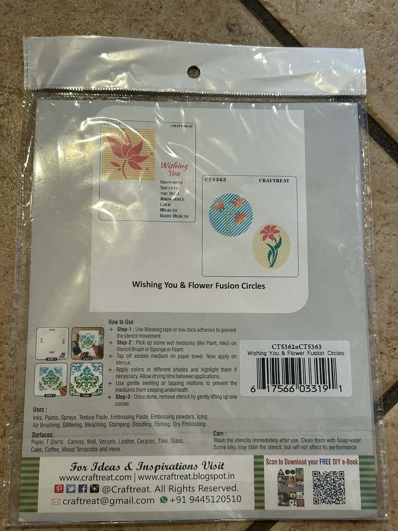 Small Stencil Set - Wishing You & Florals image indicator(3)