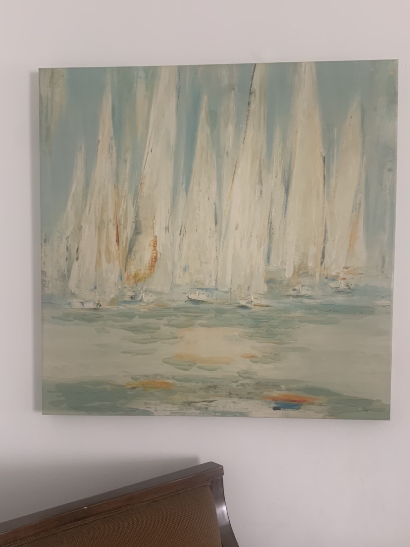 Sailboat Painting on Canvas - photo 2