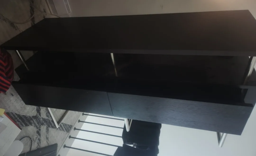 TV Stand with Metal Legs (dark brown) image indicator(3)