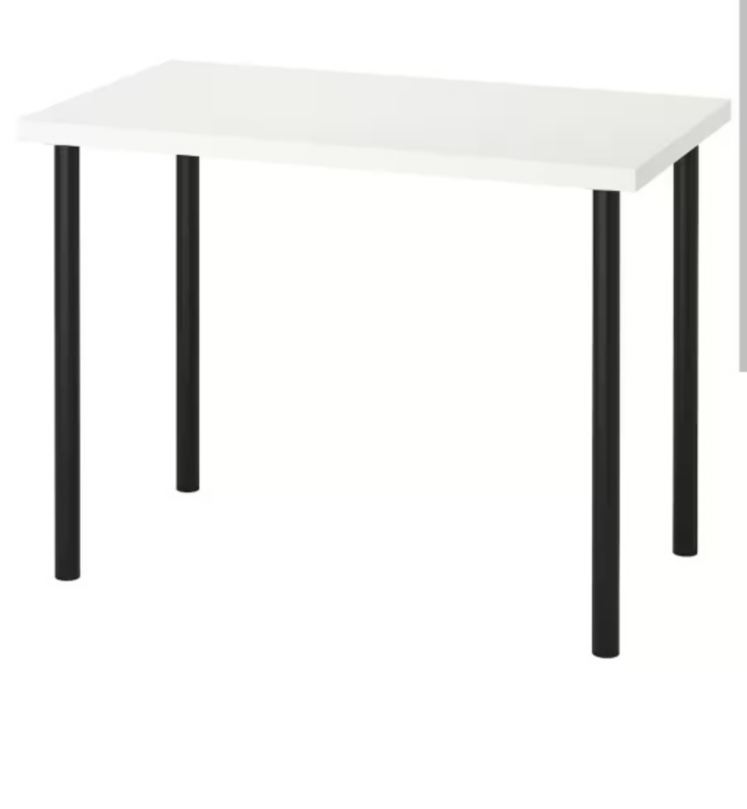 White Table with Black Legs