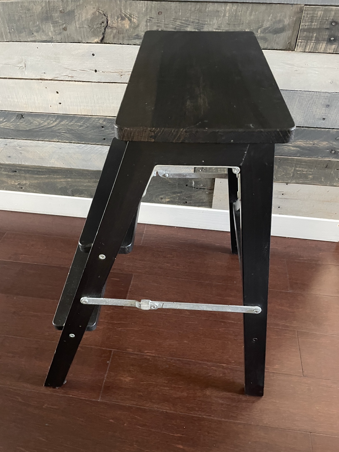 Black Wooden Step Stool - photo 2