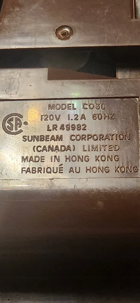 Sunbeam Power Pierce Electric Can Opener image indicator(4)