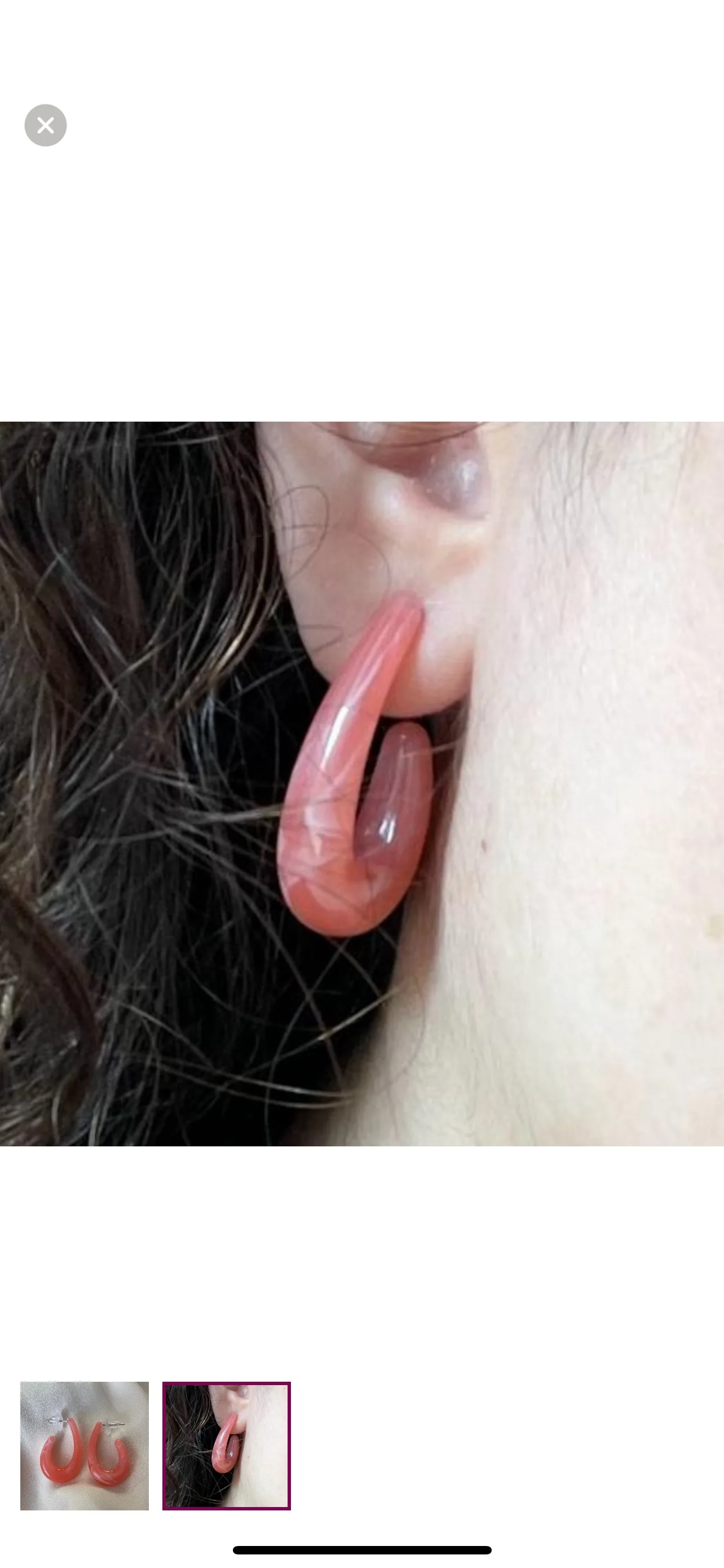 Pink Swirl Hoop Earrings image indicator(2)