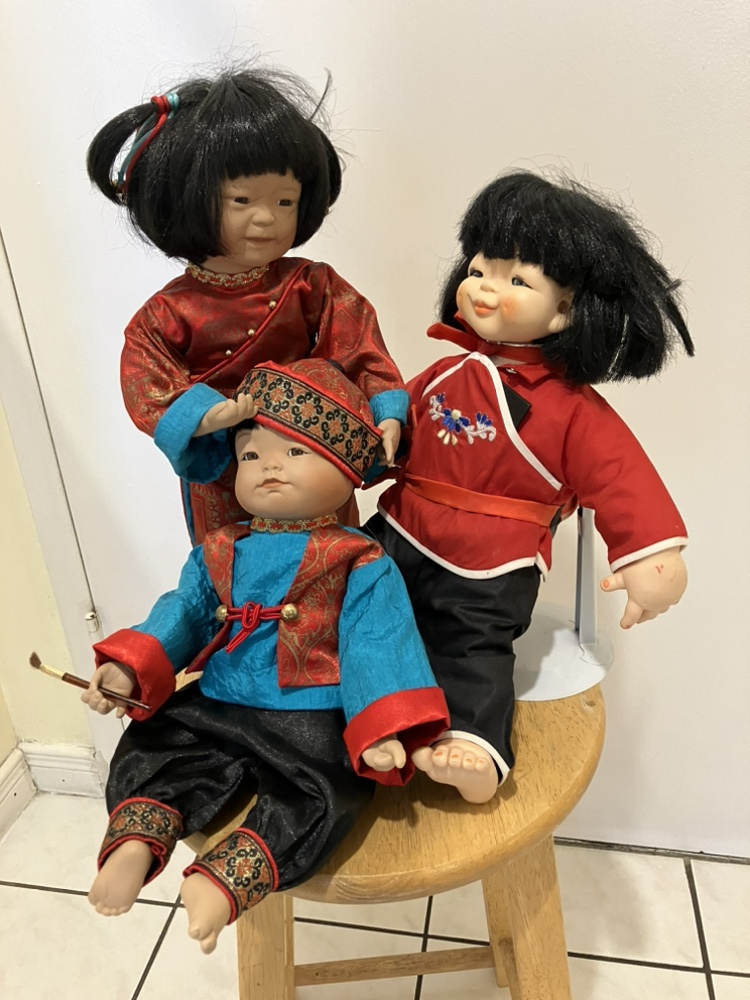 Set of 3 Asian Dolls