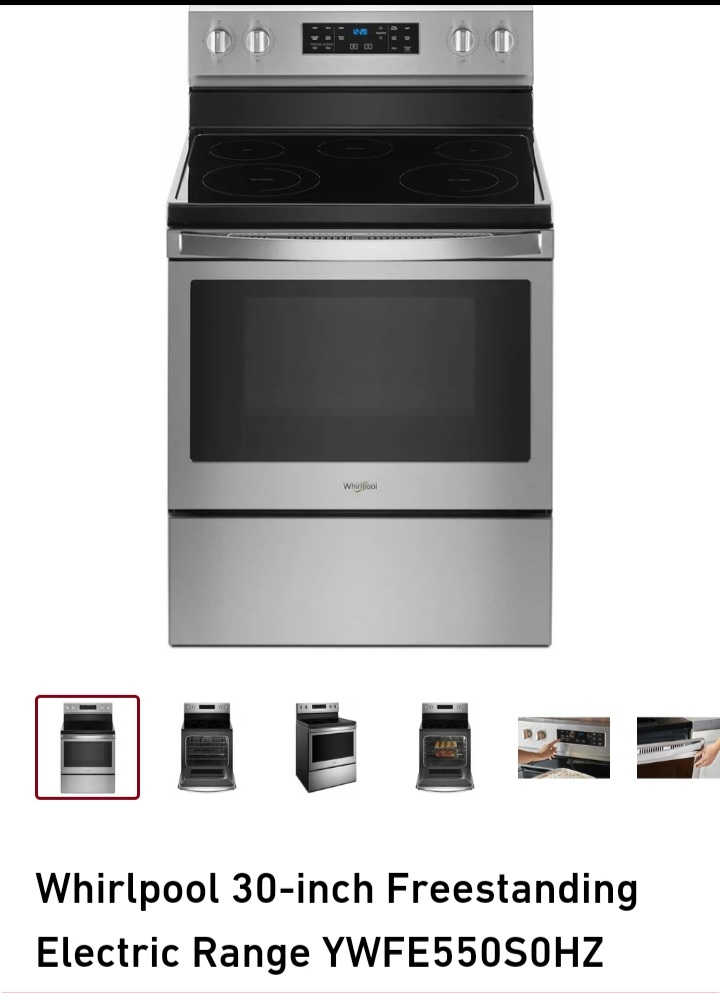 Whirlpool 30-inch Freestanding Electric Range YWF555S0RZ