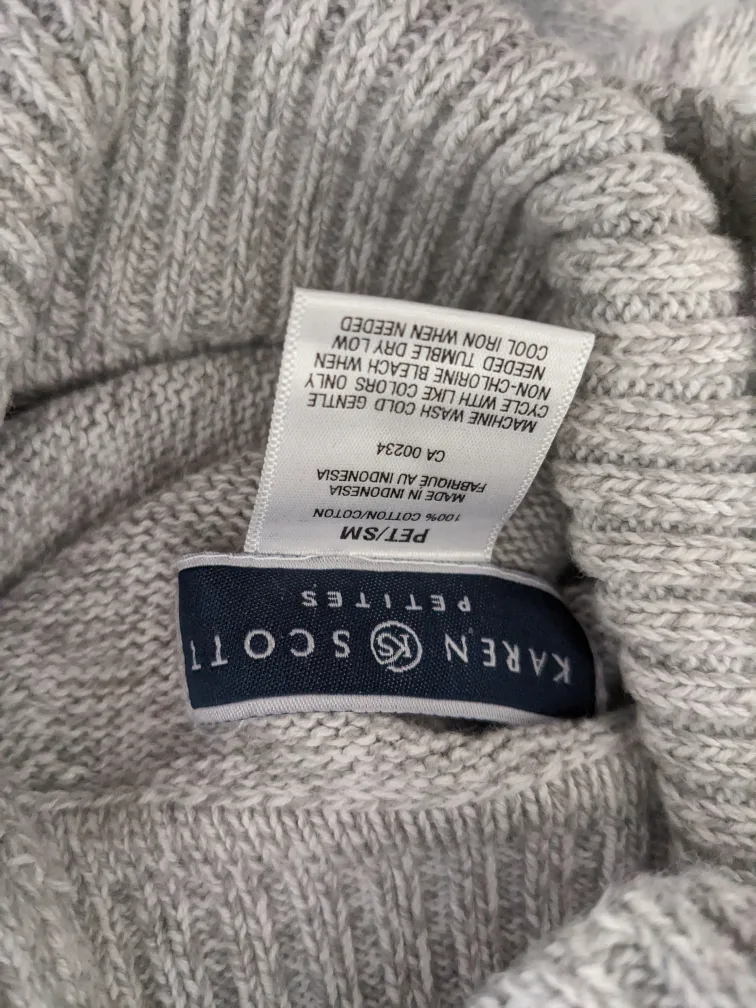 cotton grey turtleneck sweater image indicator(2)