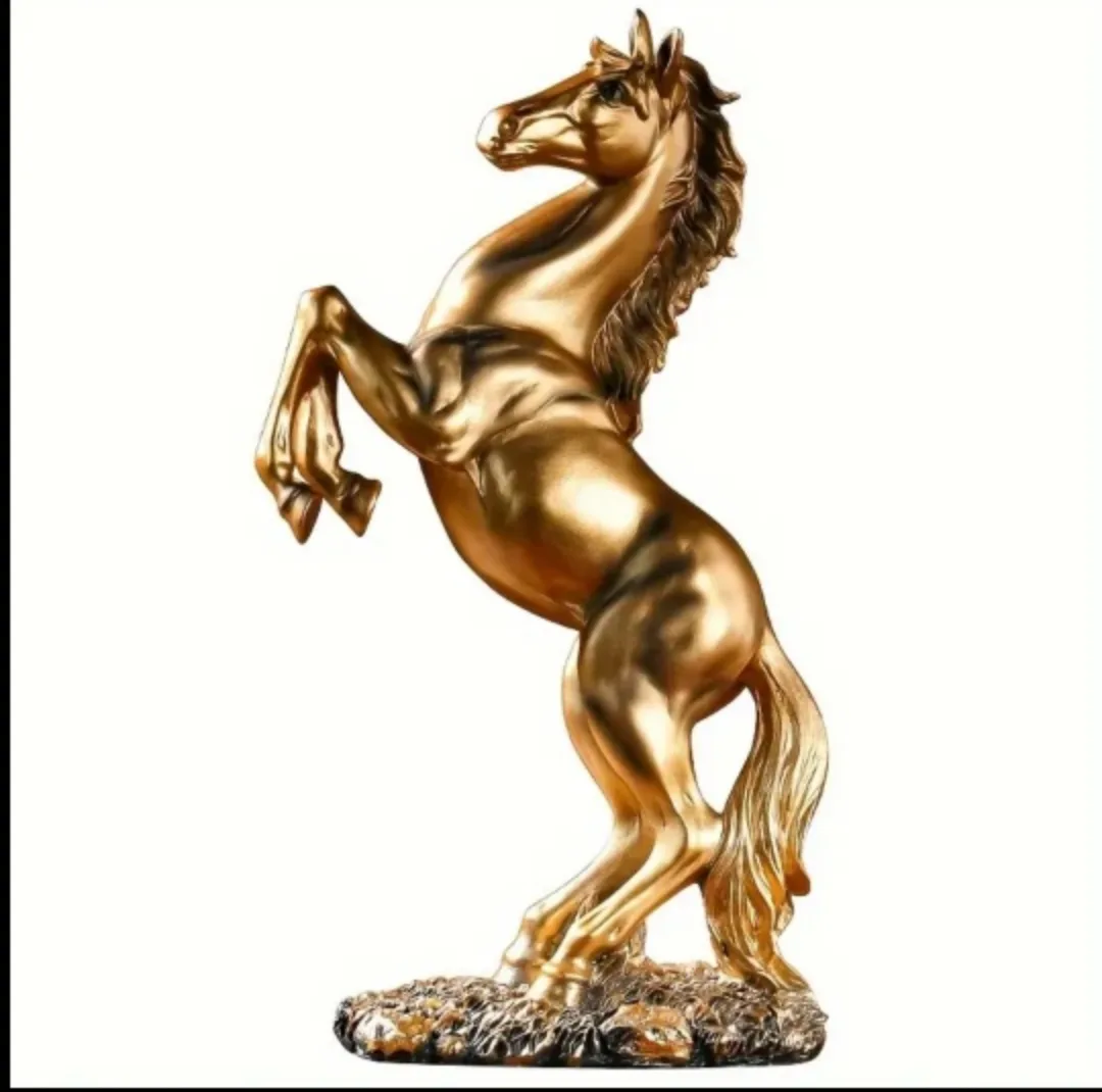 BNIB 1pc Elegant Gold Horse Figurine big size 😍 image indicator(9)