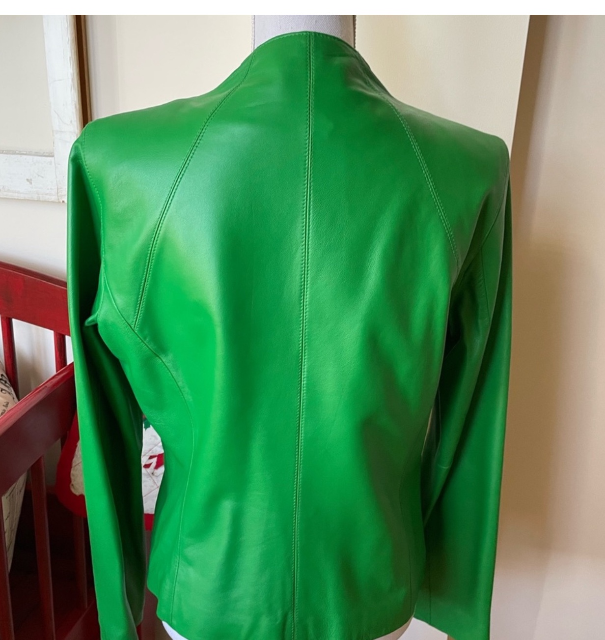 Green Leather Jacket - photo 3