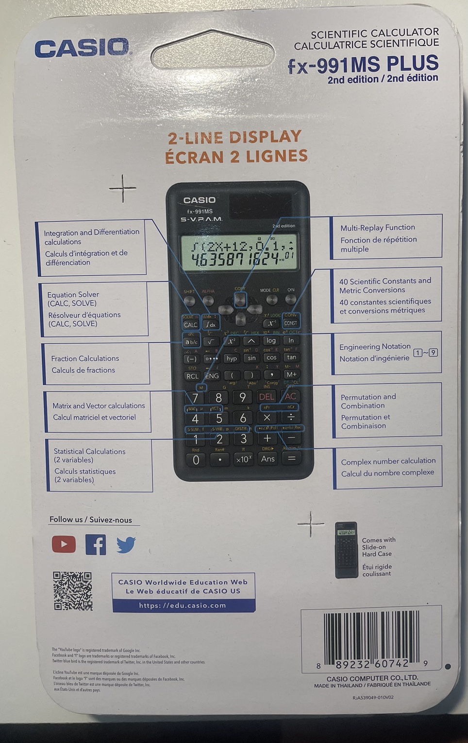 Casio fx-991MS PLUS Scientific Calculator - photo 2