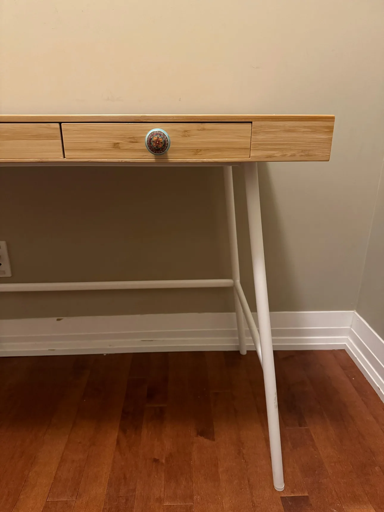 Bamboo Desk with 3 Drawers thumbnail