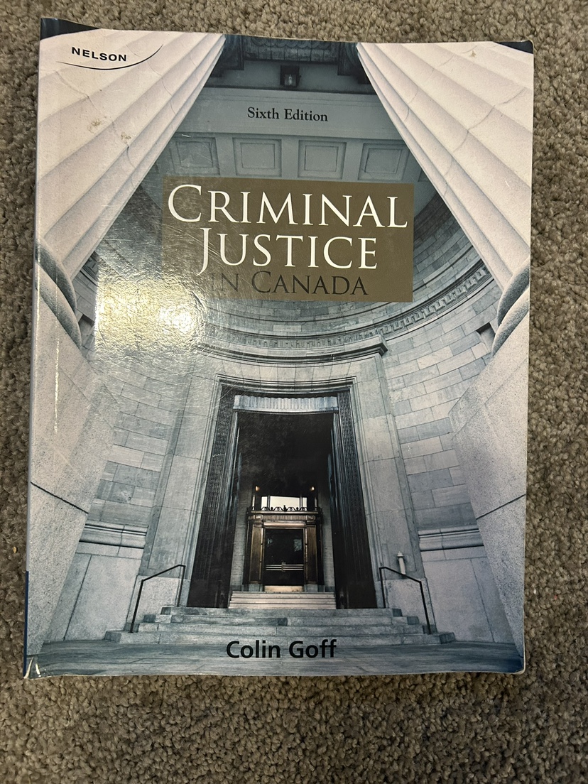 Criminal Justice in Canada Sixth Edition