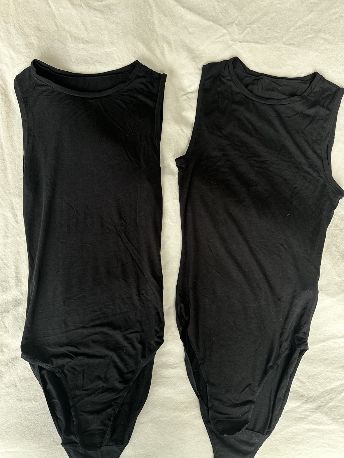 Thermal Black Bodysuits - Size Small