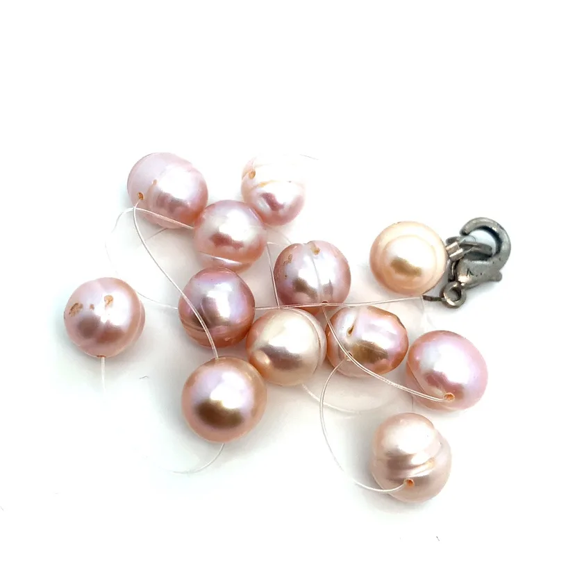 12 loose Freshwater Pink Pearls image indicator(4)