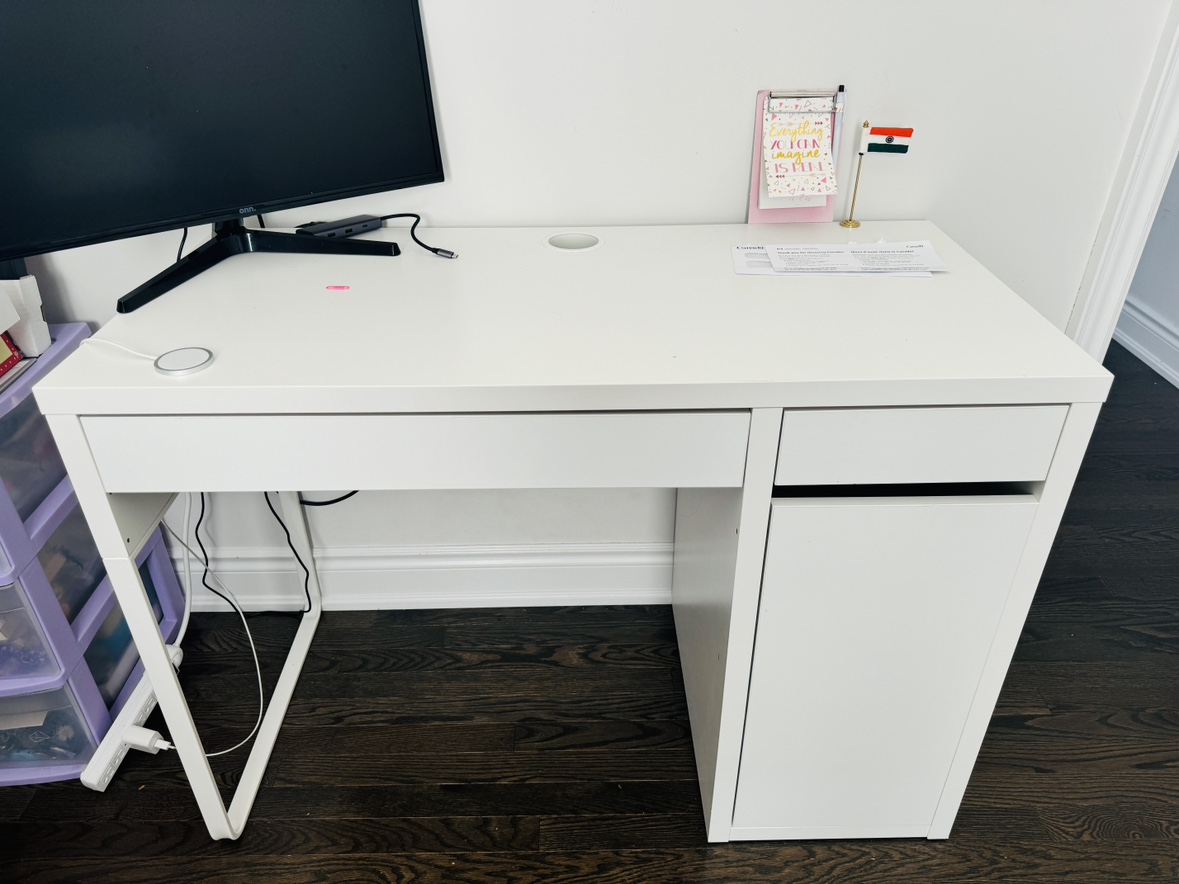 White IKEA study Desk - photo 3