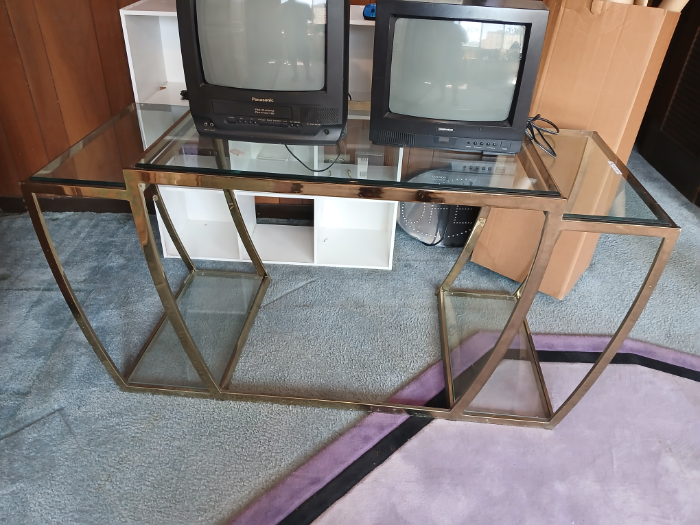 Gold Glass Table