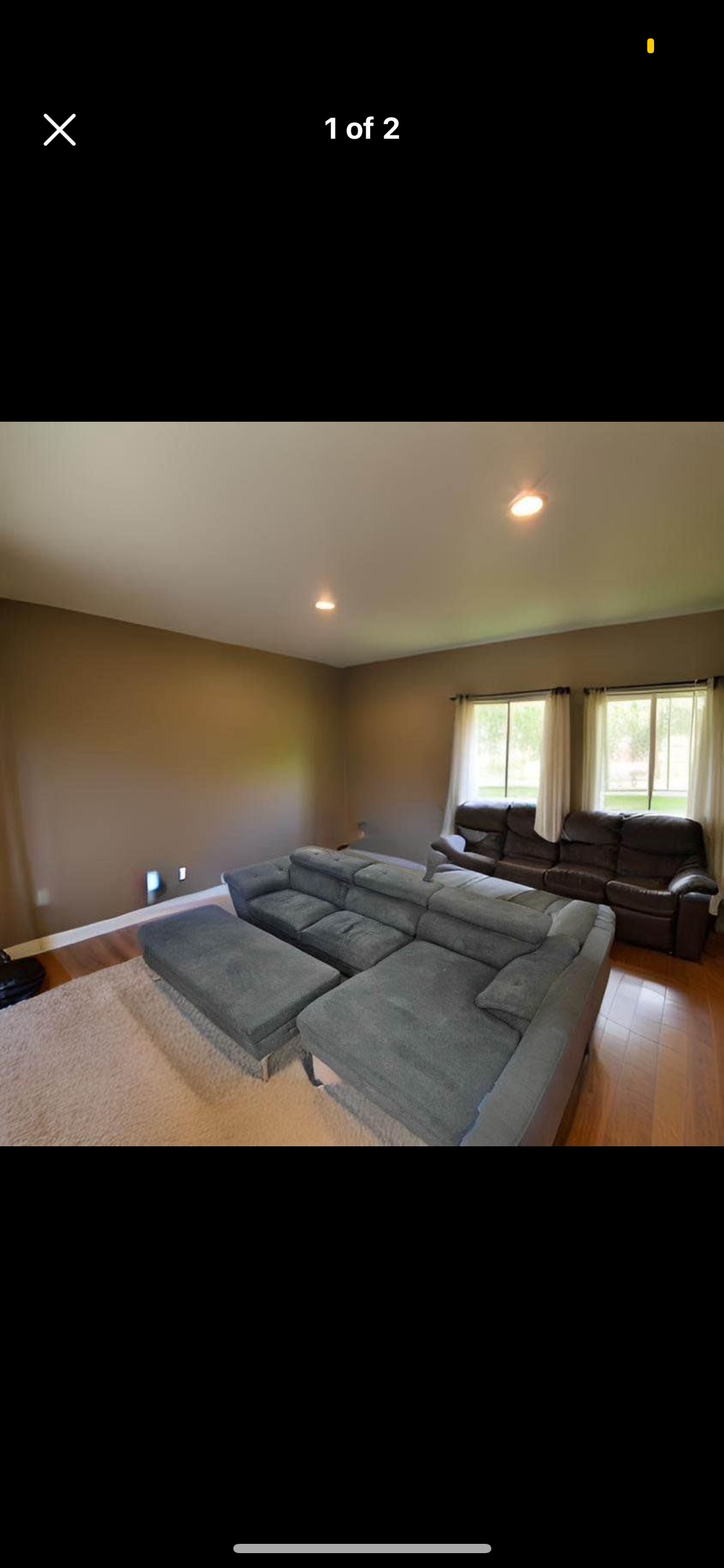 3 piece Sectional Sofa with ottoman dark grey