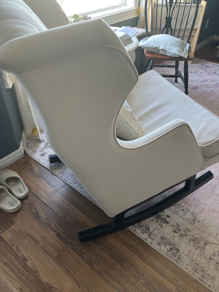 Cream Velvet Rocking Chair - photo 2