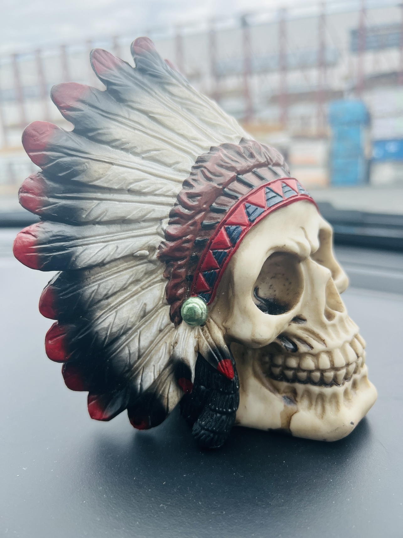 Skull with Indian Headdress - photo 3