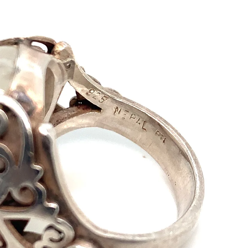 Sterling Silver Moonstone Cocktail Ring image indicator(7)