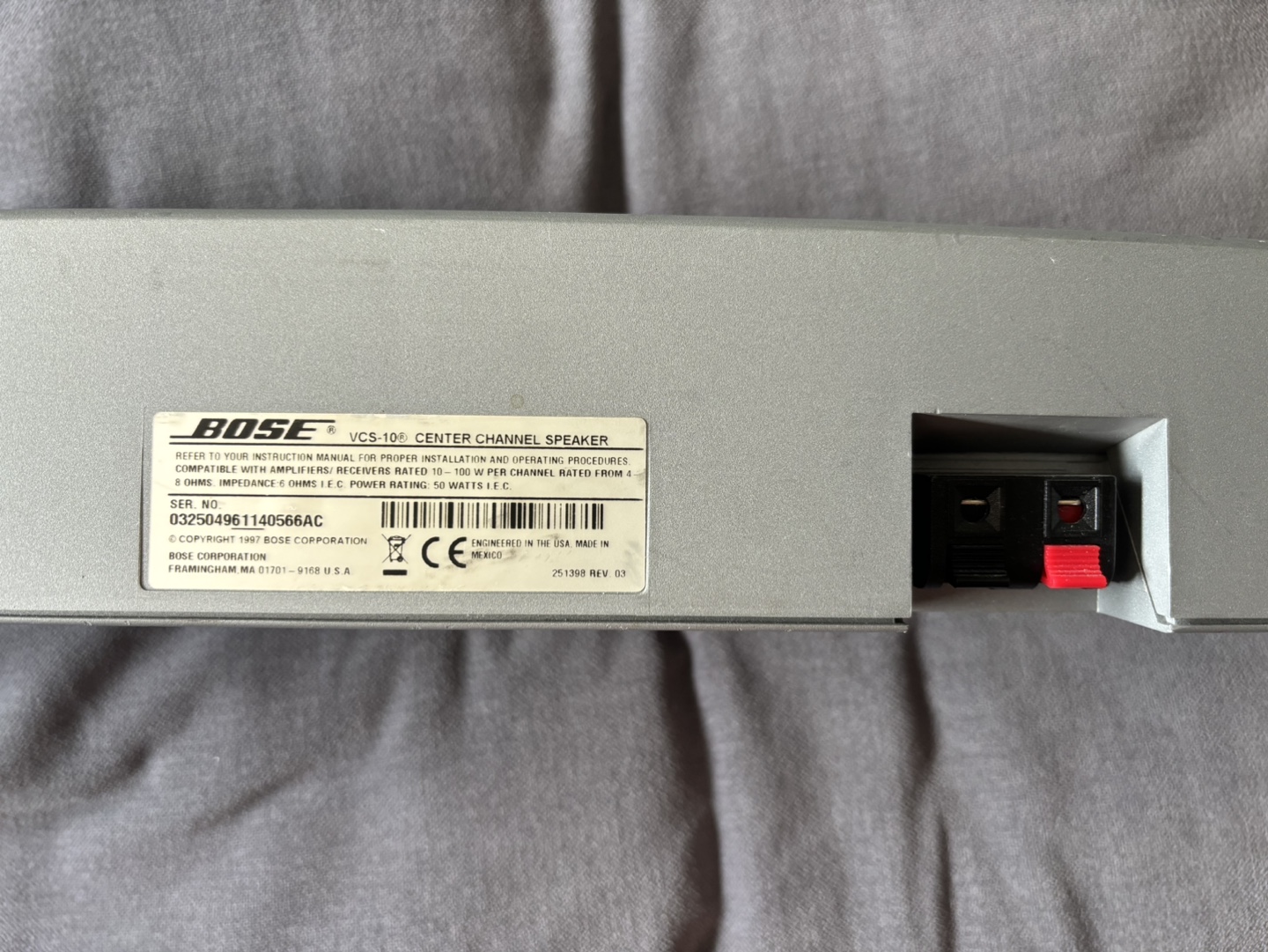 Bose VCS-10 Center Channel Speaker - photo 2