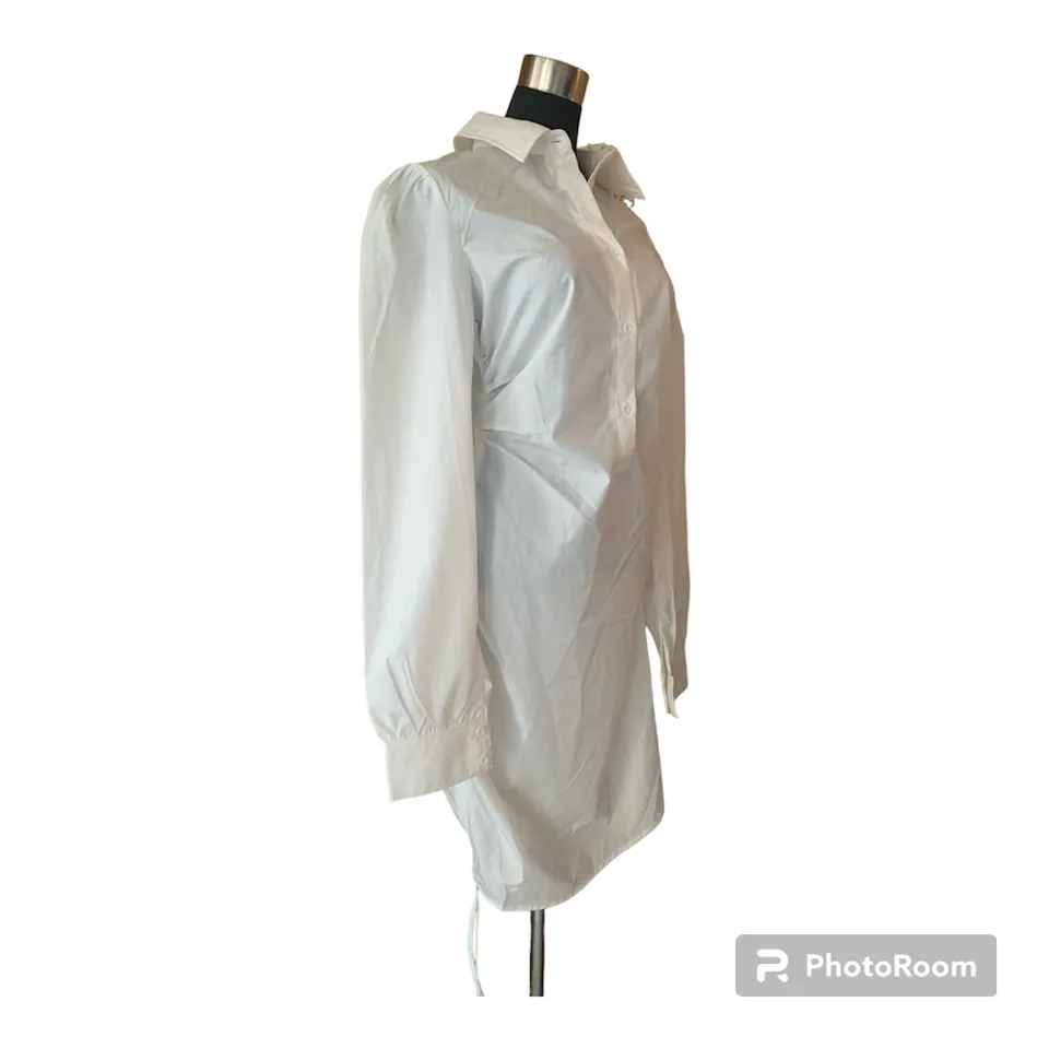 Ruched Side Fitted Shirt Dress image indicator(2)