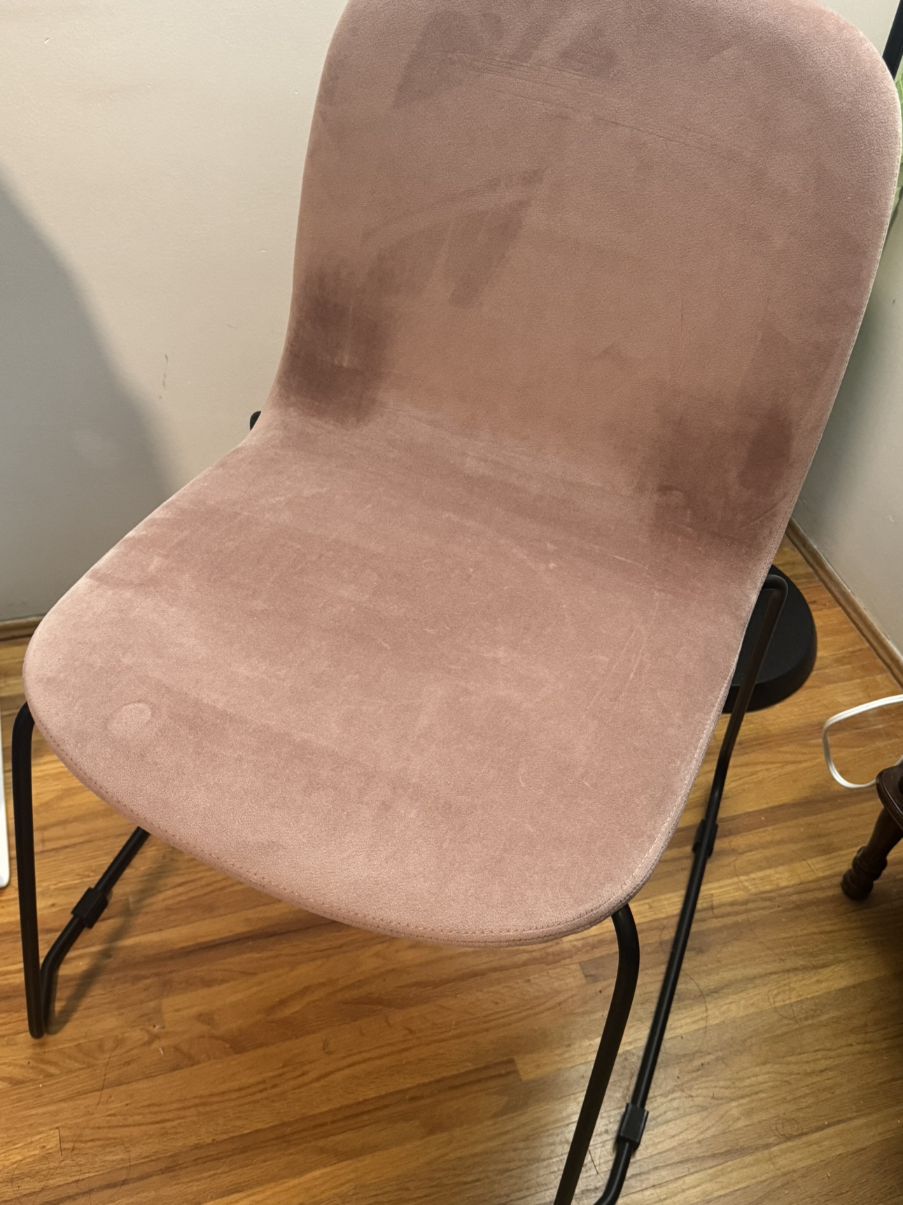 Pink Velvet Dining Chair - photo 2