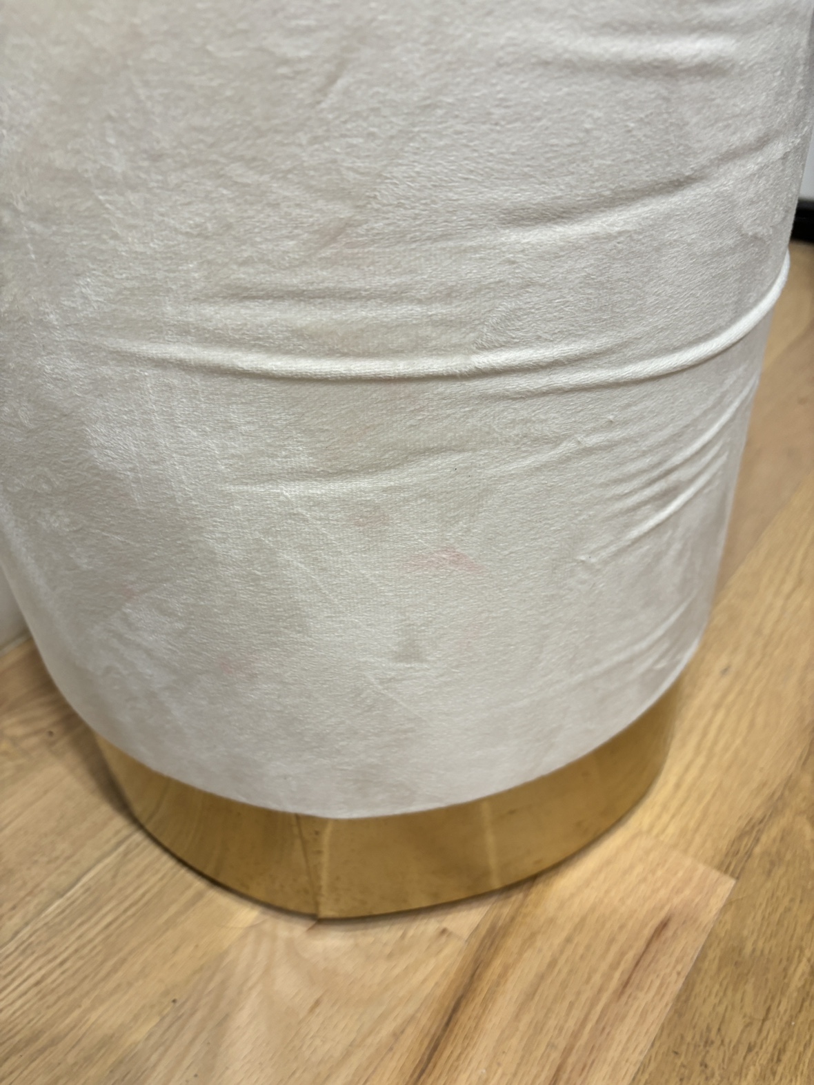 Cream Velvet Storage Ottoman - photo 5