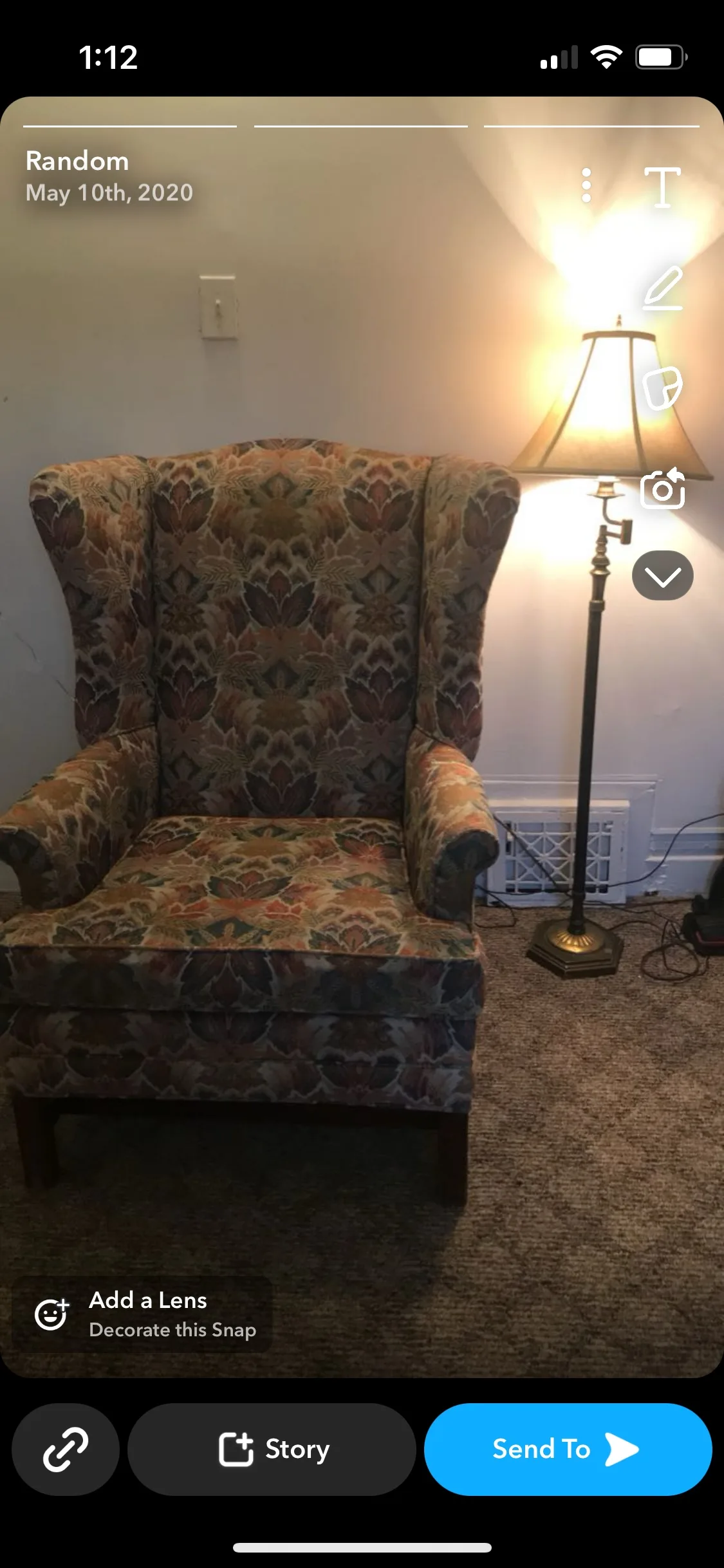 Free Antique Wingback Chair #freecycle thumbnail