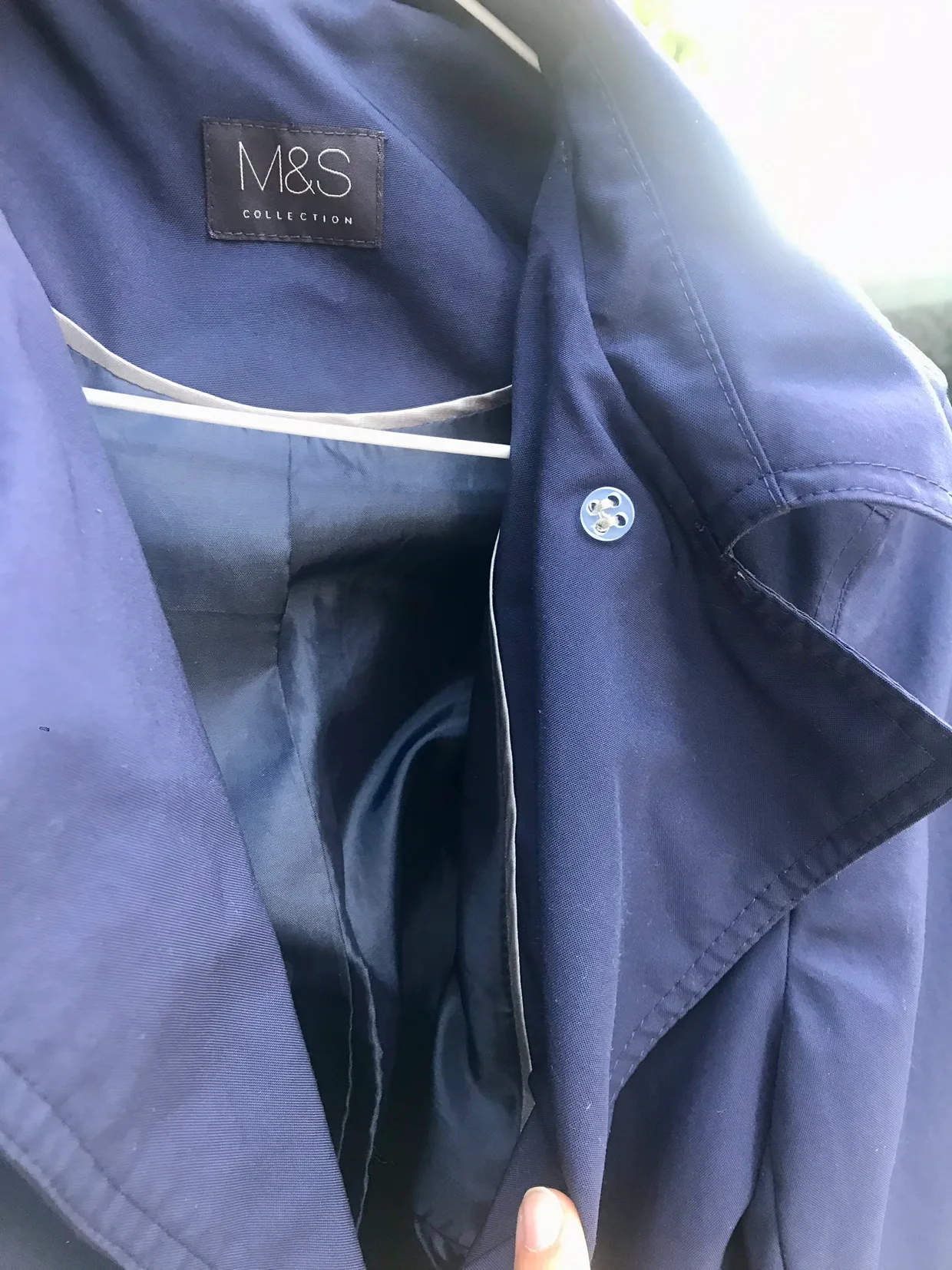 M&S Navy Blue Trench Coat image indicator(6)