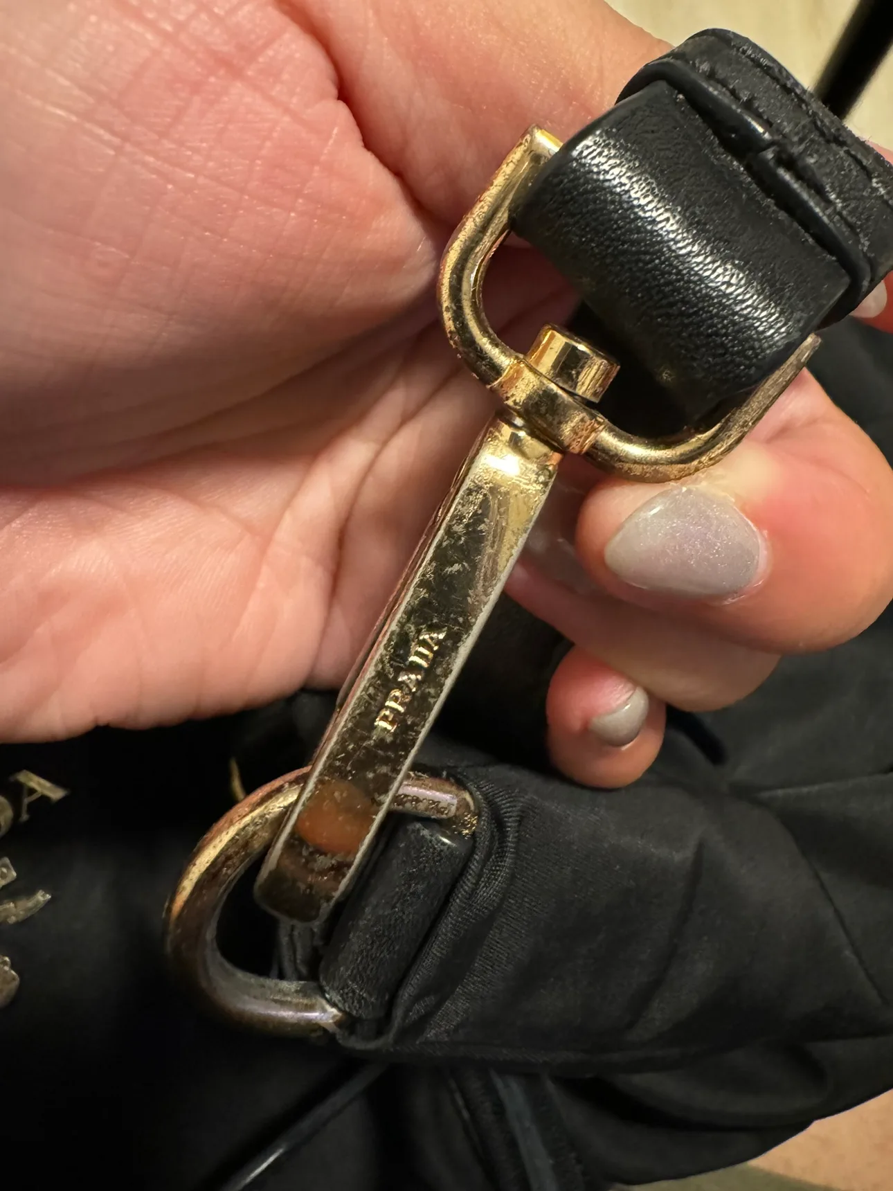 Authentic Prada Black Tessuto Satchel image indicator(7)