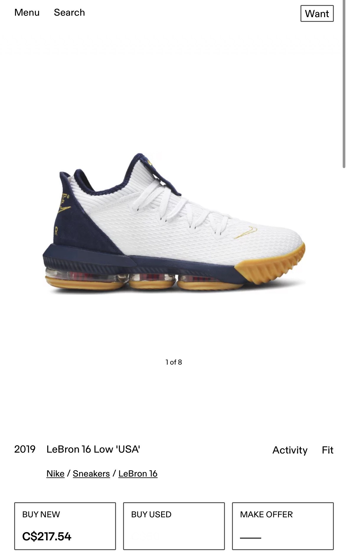Nike LeBron 16 "USA" low - photo 4