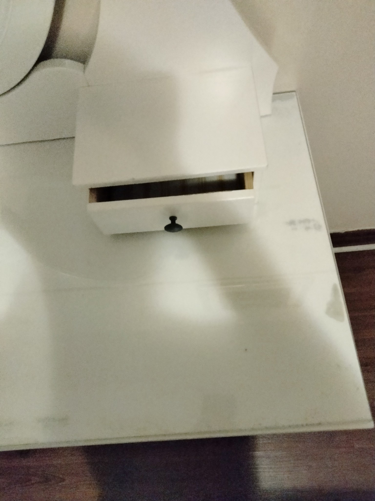White Vanity Table with Mirror - photo 3