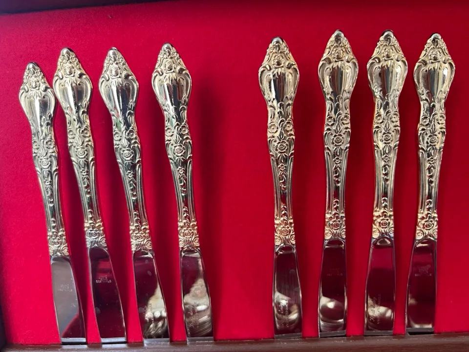 Silverware Set, vintage, gold plated image indicator(2)