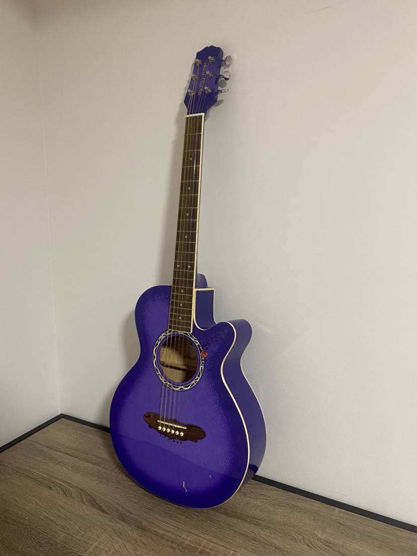 Purple Acoustic Guitar - photo 2