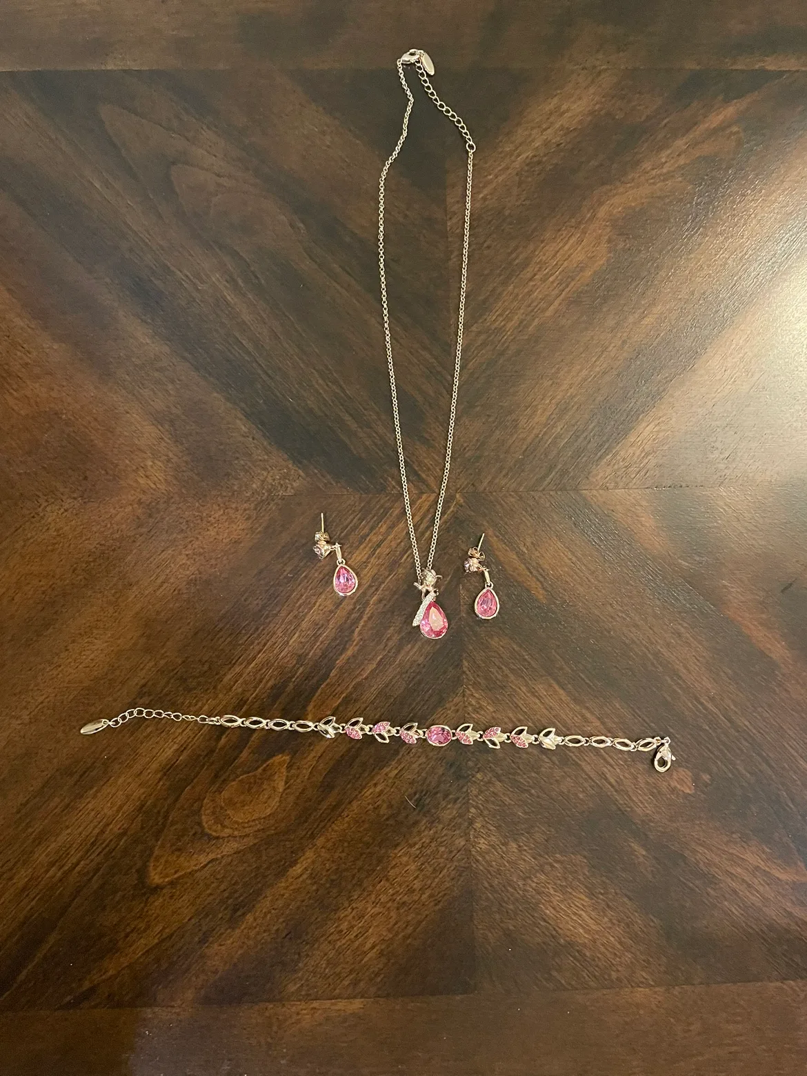 Pink Crystal Jewelry Set thumbnail