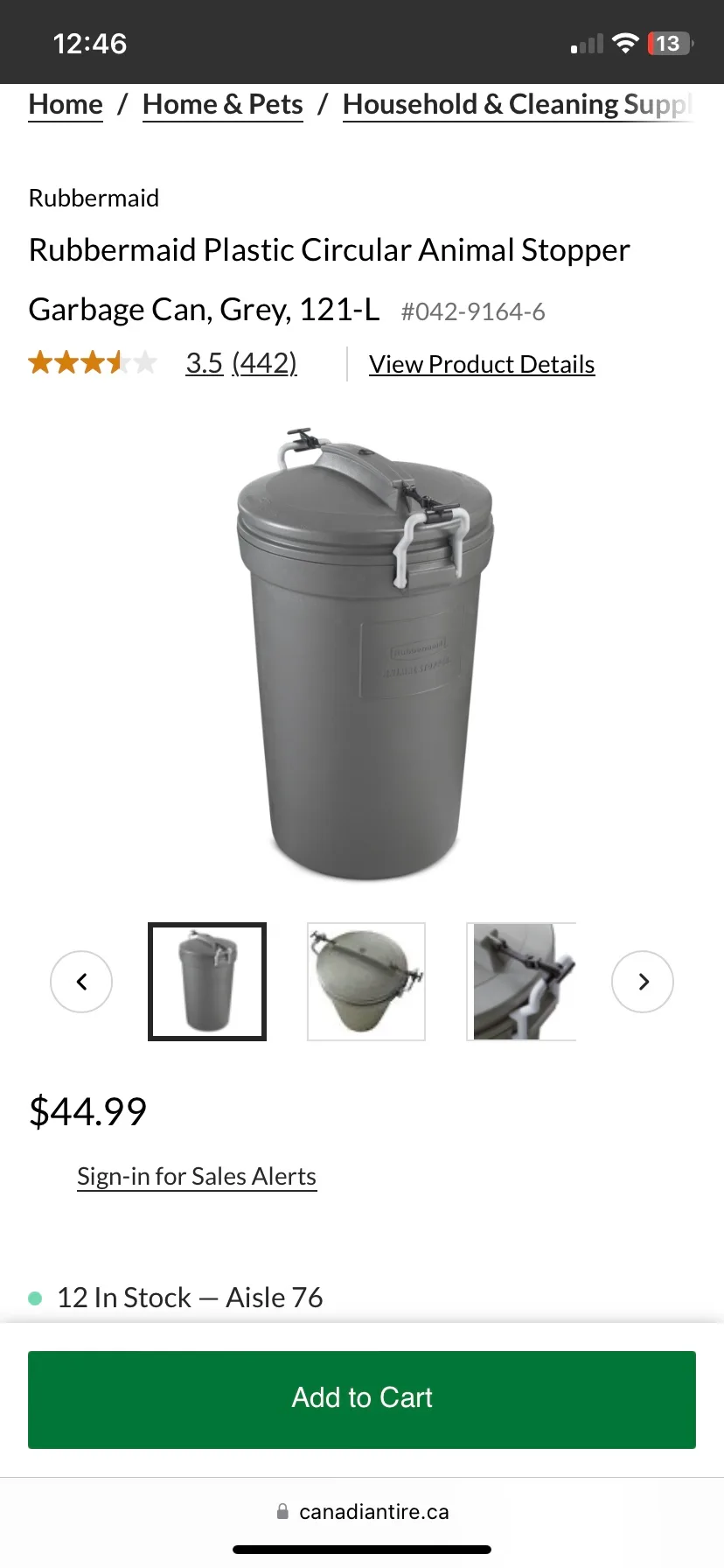 🧡 Rubbermaid Animal Stopper Garbage Can thumbnail