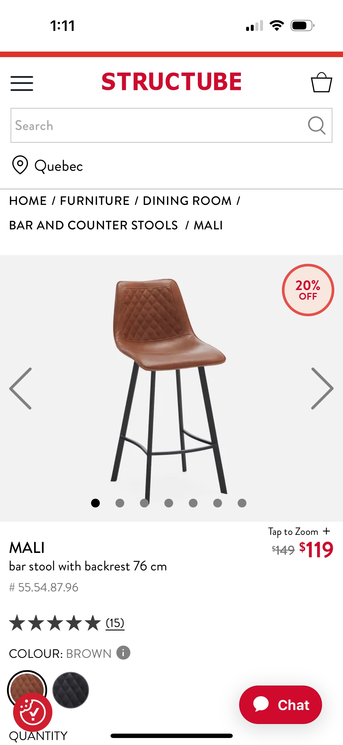 Structube Mali Bar Stools (set of 2) - photo 3