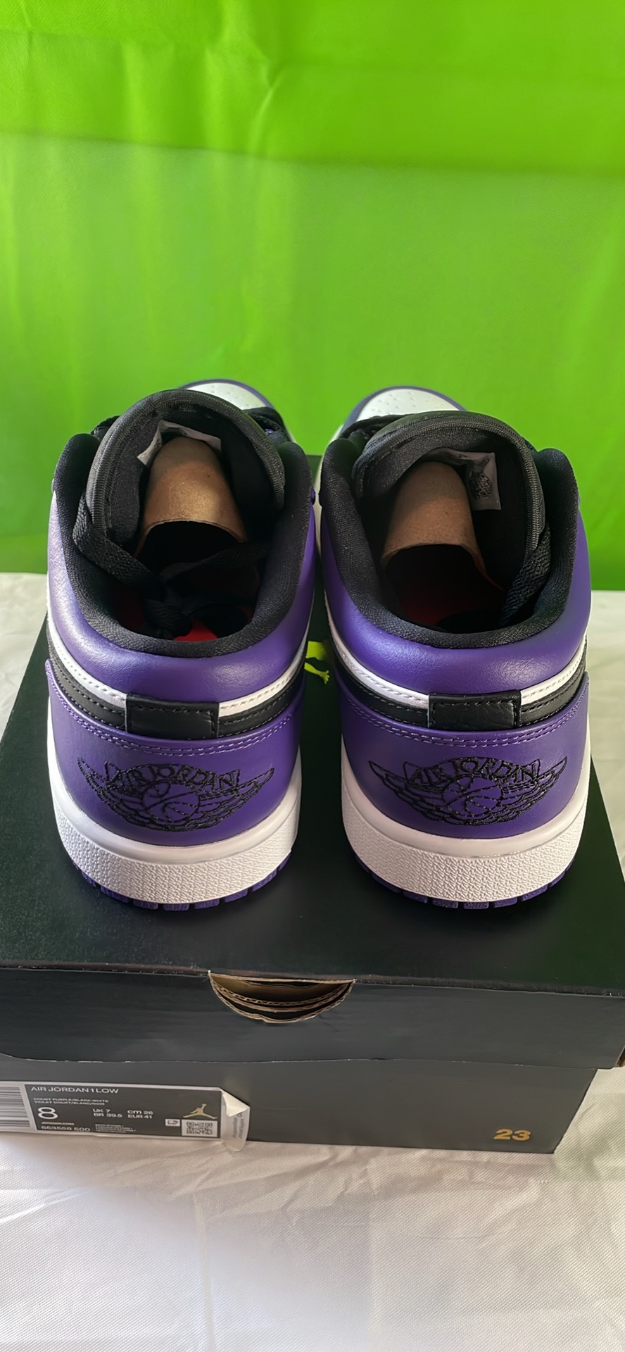 Air Jordan 1 Low Court Purple size 8 mens - photo 3
