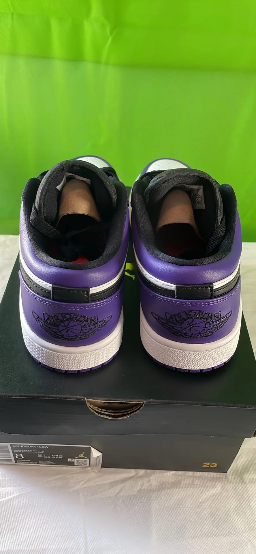 Air Jordan 1 Low Court Purple size 8 mens image indicator(3)