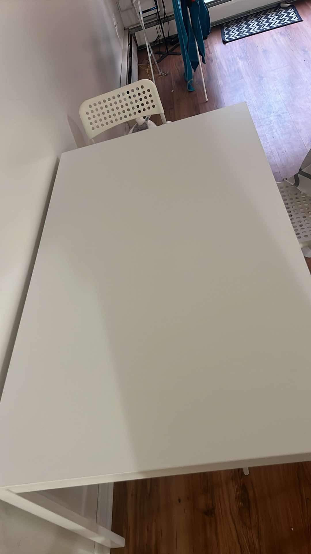 White Table and 4 chairs IKEA